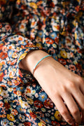 BRAZALETE DE PLATA CON TURQUESAS NATURALES