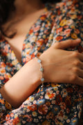 PULSERA DE PLATA CON NÁCAR AZUL