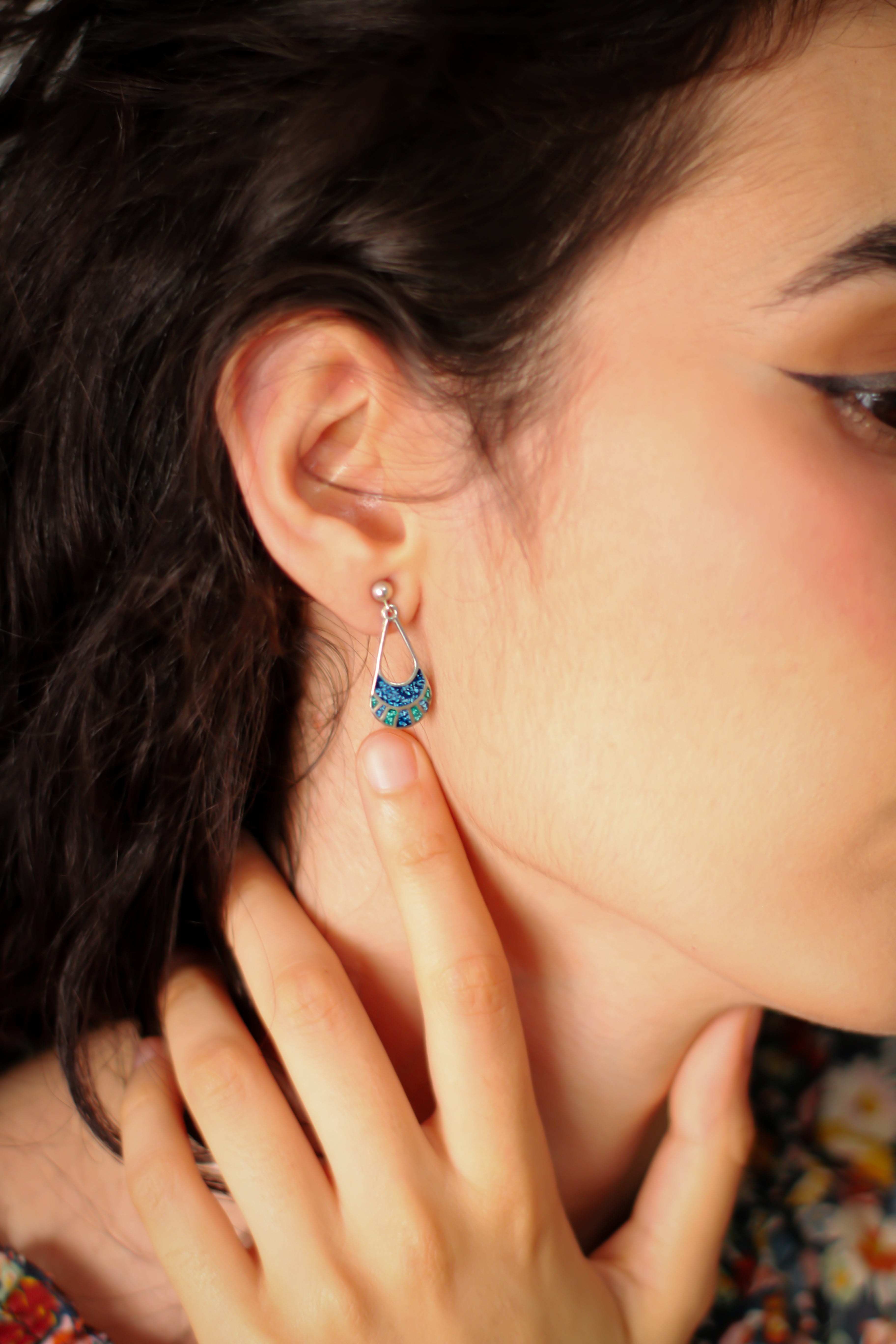 PENDIENTES DE PLATA ESMALTADOS