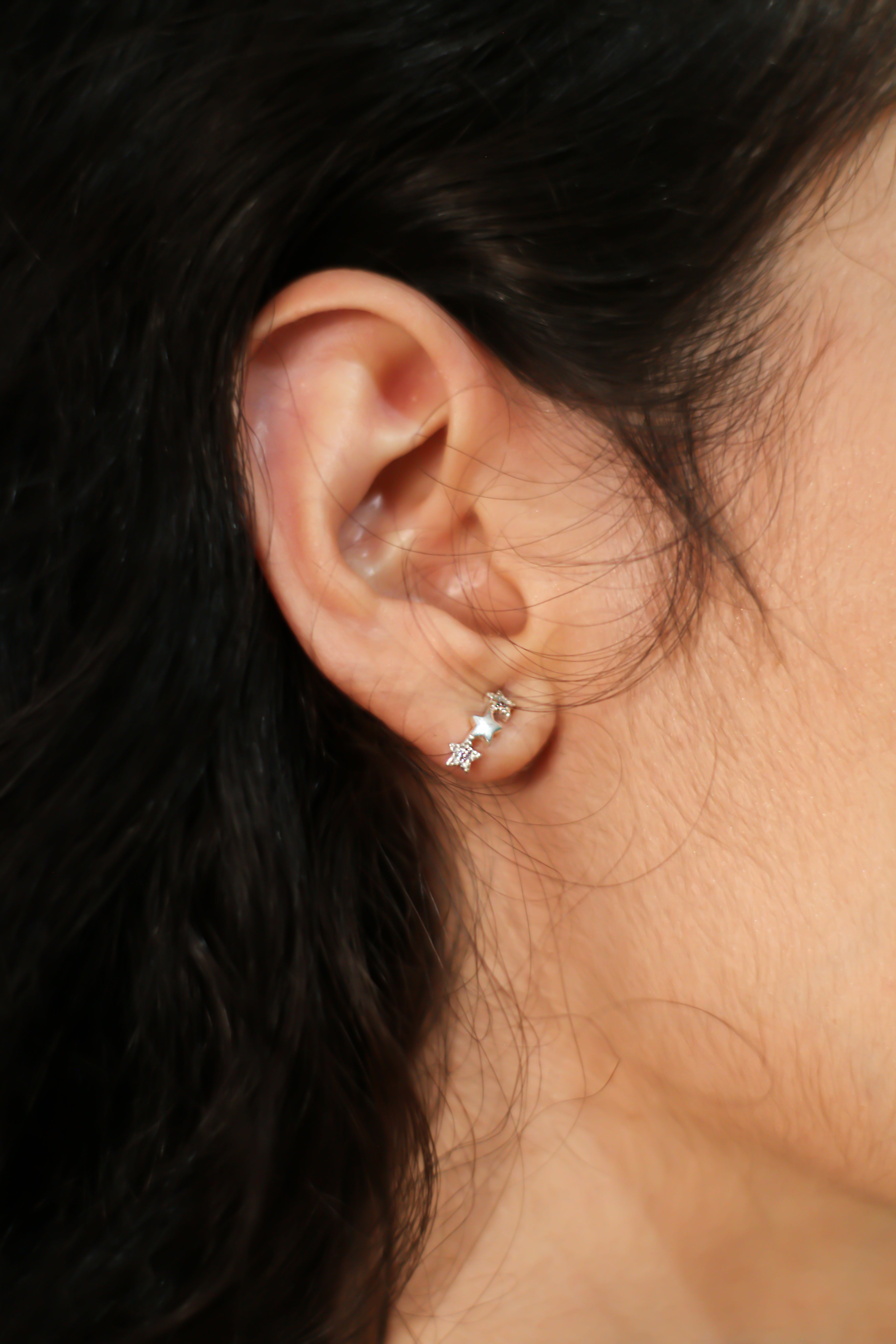 PENDIENTES DE ESTRELLA DE PLATA